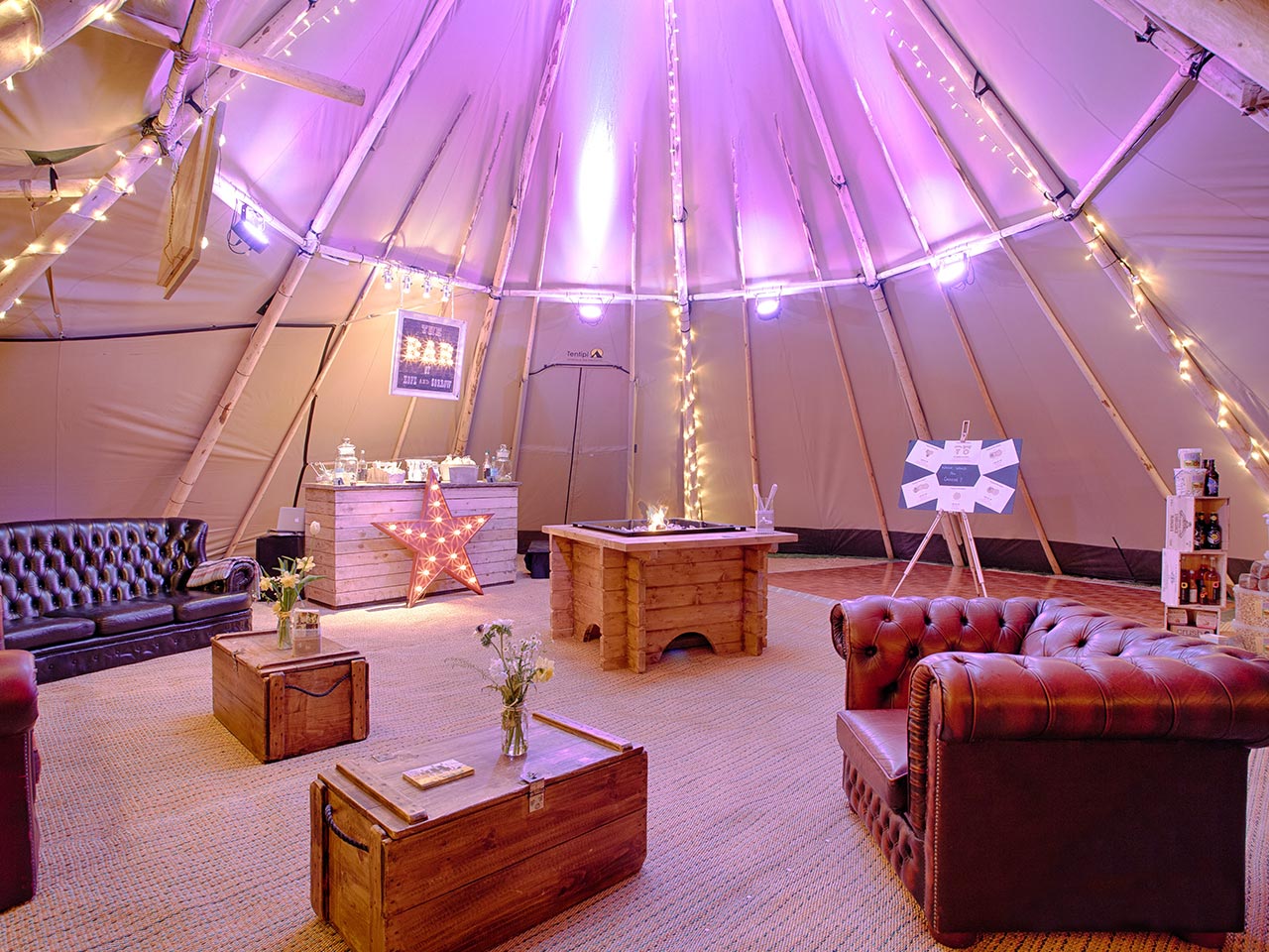 Inside One of Our Tipis